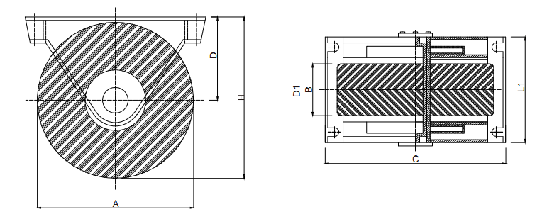 Roller rubber fender