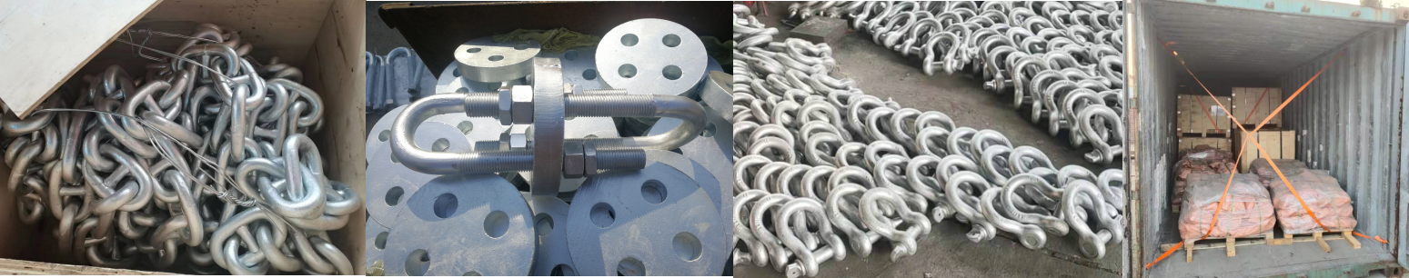 2*20GP containers mooring chains,shackle,tensioners sent to Jeddah port.