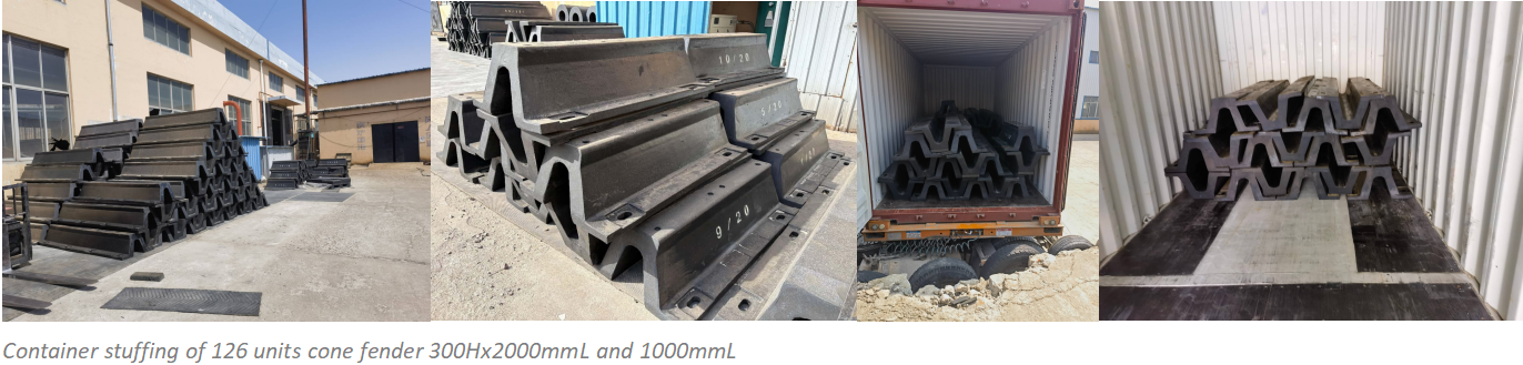 126 units arch fenders for Algeciras port