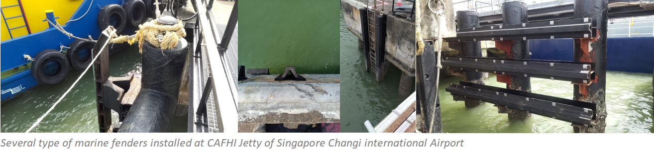 Installation of several type of marine fenders at CAFHI Jetty