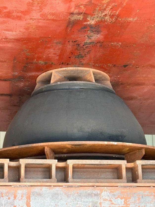 Whale marine completed the installation of 34 units cone fender Whale marine completed the installation of 34 units cone fender