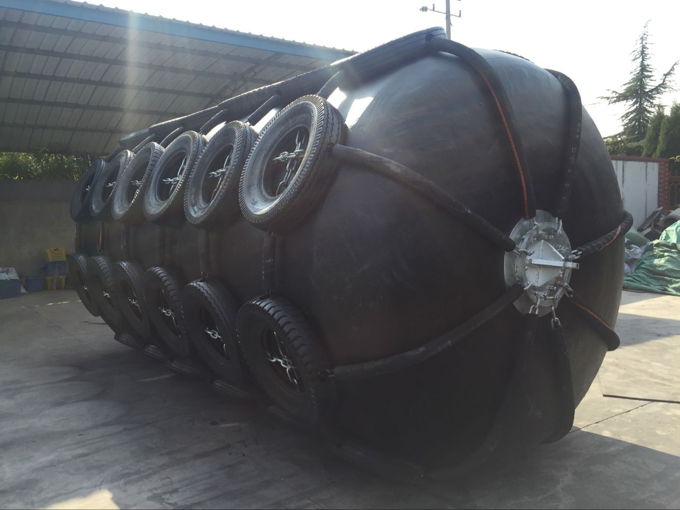 Foam filled fender for Greece petroleum company