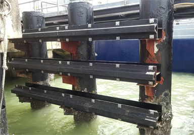 Installation of several type of marine fenders at CAFHI Jetty